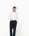 K515 - Herenoverhemd met "Mao" kraag lange mouwen White