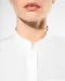 K514 - Damesblouse met "Mao" kraag lange mouwen White