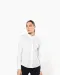 K514 - Damesblouse met "Mao" kraag lange mouwen White