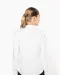 K514 - Damesblouse met "Mao" kraag lange mouwen White