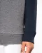 K491 - Tweekleurige herensweater BIO French Terry ronde hals raglanmouwen French Navy Heather / Grey Heather
