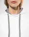 K465 - Damessweater met capuchon in contrasterende kleur Black / Fine Grey