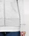 K464 - Damessweater met rits en capuchon White