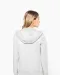 K464 - Damessweater met rits en capuchon White