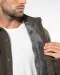 K582 - Overshirt van fleece met sherpavoering Dark Khaki / Storm Grey