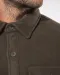 K582 - Overshirt van fleece met sherpavoering Dark Khaki / Storm Grey