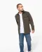 K582 - Overshirt van fleece met sherpavoering Dark Khaki / Storm Grey