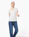K381 - Dames T-shirt V-hals Korte Mouwen White