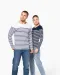 K366 - Gestreept heren-t-shirt lange mouwen White / Navy Stripes