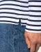 K366 - Gestreept heren-t-shirt lange mouwen White / Navy Stripes