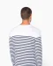 K366 - Gestreept heren-t-shirt lange mouwen White / Navy Stripes