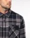 K579 - Geruit overshirt met sherpavoering Red / Navy checked