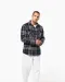 K579 - Geruit overshirt met sherpavoering Red / Navy checked