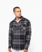K579 - Geruit overshirt met sherpavoering Red / Navy checked