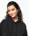 K949 - Oversized uniseks sweater met capuchon van gerecycled fleece Black
