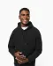 K949 - Oversized uniseks sweater met capuchon van gerecycled fleece Black