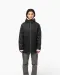 K6153 - Uniseks fleecejas met gevoerde capuchon Black