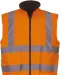 YHV008F - Omkeerbare fleece veiligheidsbodywarmer Hi Vis Orange