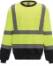 YHVJ510 - Veiligheids Sweater Hi Vis Yellow / Navy
