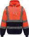 YHVK05 - Hi-Vis sweater met capuchon Hi Vis Orange / Navy