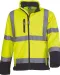 YHVK09 - Softshell veiligheidsjas Hi Vis Yellow / Navy
