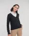 RU715F - Ladies' gebreid vest met V-hals Black