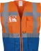 YHVW801 - Multifunctioneel veiligheidshesje Hi Vis Orange / Royal Blue
