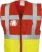 YHVW801 - Multifunctioneel veiligheidshesje Red / Hi Vis Yellow