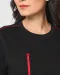 WK403 - Day To Day unisex sweater met zip contrasterende zak Black / Kelly Green