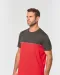 WK304 - Ecologisch tweekleurig uniseks T-shirt met korte mouwen Black / Forest Green
