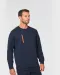WK403 - Day To Day unisex sweater met zip contrasterende zak Black / Kelly Green