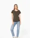 K3013 - Dames-t-shirt ronde hals korte mouwen White