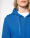 K4031 - Ecologische damessweater met capuchon en ritssluiting White