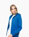 K4031 - Ecologische damessweater met capuchon en ritssluiting White