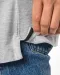K374 - Heren-t-shirt piqué V-hals Navy / Light Grey / White
