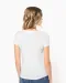 K399 - Bio dames-t-shirt kraag met onafgewerkte rand korte mouwen White