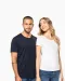 K398 - Bio T-shirt kraag met onafgewerkte rand korte mouwen Navy
