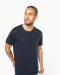 K398 - Bio T-shirt kraag met onafgewerkte rand korte mouwen Navy