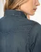 K518 - Dames denim blouse lange mouwen Blue Jean