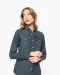 K518 - Dames denim blouse lange mouwen Blue Jean