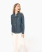 K518 - Dames denim blouse lange mouwen Blue Jean