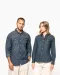 K519 - Heren denim overhemd lange mouwen Blue Jean