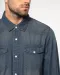 K519 - Heren denim overhemd lange mouwen Blue Jean