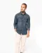 K519 - Heren denim overhemd lange mouwen Blue Jean