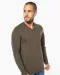 K358 - T-shirt V-hals lange mouwen White
