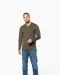 K358 - T-shirt V-hals lange mouwen White