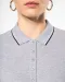 K281 - Dames polo van piquétricot met lange mouwen Black / Light Grey / White