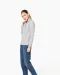 K281 - Dames polo van piquétricot met lange mouwen Black / Light Grey / White