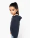 K486 - Kindersweatvest met capuchon Black / Fine Grey