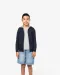 K486 - Kindersweatvest met capuchon Black / Fine Grey